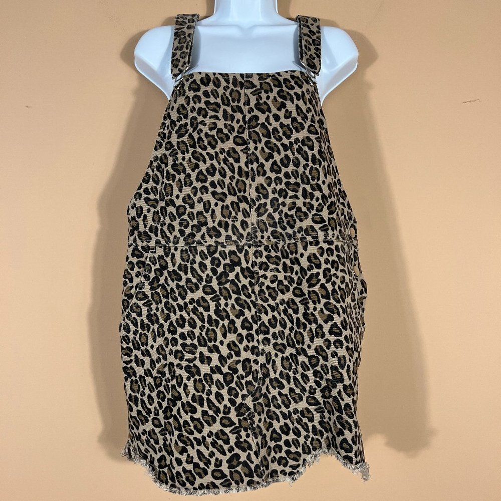 ENTRO Leopard  Black/Tan Mini Dress NWT